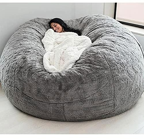 IJNBHU Sitzsack-Sesselbezug Sitzsack Hülle XXL-Sitzsäcke Flauschig kuschelig Sitzsack Stuhlbezug für Erwachsene（ohne Füllung） Schonbezug Doppelschlafzimmer Balkon