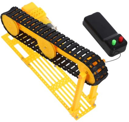 Abaodam Nastro trasportatore fai da te, cinghia di trasmissione elettrica, modello di nastro trasportatore, giocattolo per bambini, esperimenti fai da te, piccolo nastro trasportatore, giocattolo da