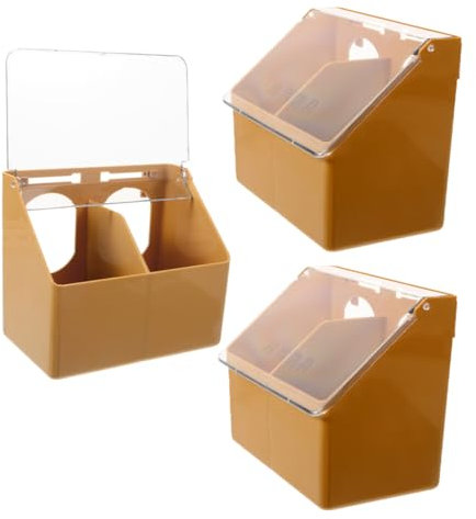 Yardenfun 3St Doppelloch-Hängebox Vogelfütterungsbecher Wassernäpfe für Vögel vogelfutterspender Vogelfutterstation Vogelfütterer Vogelhäuschen für Nymphensittiche Futterfänger für Sittiche