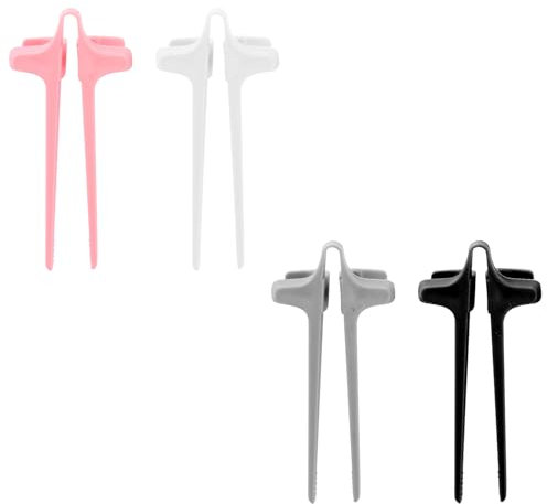 Tabanzhe 4PCS Plastic Finger Chopsticks,Reusable Snack Chopsticks Tweezer Tongs Food Clips Home Kitchen Gadgets for Gamers Playing Games Working Studying Keeping Hands Clean Game Accessories