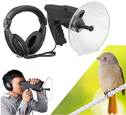 CRBUDY Parabolantenne, Richtmikrofon, Tonverstärker, Monokulares X8-Fernhören, Teleskop zum Vogelhören, Buschwandern, Jagen, Angeln, Camping