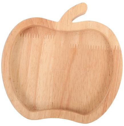 BEBEMOKO Holz-snacktablett Für Essenstablett Desserthalter Aus Holz-obstteller Essensservierplatte Als -serviertablett Brotteller Für Snacks -obsttablett Für Partysnacks