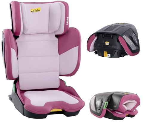 Jovikids i-Size Seggiolino Auto ISOFIX, Pieghevole Alzatina Auto per Bambini ECE R129, circa 3-12 anni/100-150cm, Altezza e larghezza regolabili
