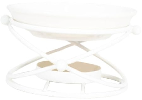 XLWLLNJ Brenner für ätherische Öle, Duftdiffusor, Halter, Kerzenhalter mit Keramikschale Und Metallständer.