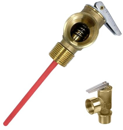 RV Water Heater Temperature and Pressure Relief Valve 210°F 150 PSI - Boiler Temperature Relief Valve | Safety Accessories with Extended Probe for Plumbing Systems Boilers Commercial Properties Reside
