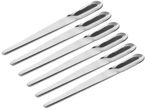 Cabilock 6 piezas Cucharillas Espresso de Acero Inoxidable Pequeñas Cucharas para Café Reutilizables con Borde Redondeado Aptas para Bebidas y Postres
