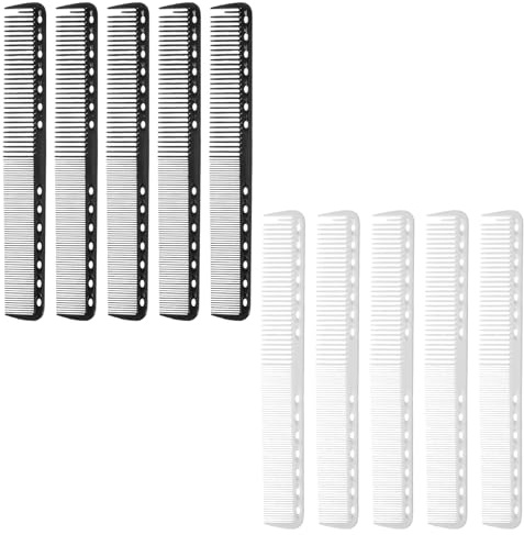 Guduling 10 Pcs Cutting Comb Hairdressing,Hairdressing Comb for Men & Women | Heat Resistant Hair Cutting Combs, Hairdressings Combs, with Fine & Wide Tooth, for Precise Haircut