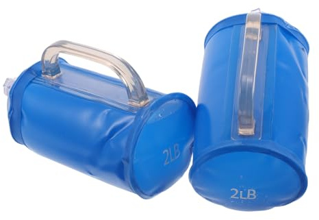 CIYODO Mancuernas Rellenables de Agua Ajustables 4 Lb 18 Kg Juego de 2 Piezas Azules para Entrenamiento Casa Equipo Portátil para Fitness y Ejercicios de Fuerza