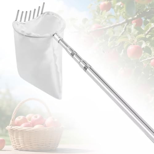 Justerbar äppelplockare med korg, lätt fruktplockare för skörd av avokado, ekollon, citroner, päron, persikor och mango