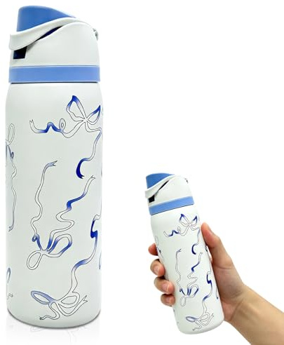 Termo de acero inoxidable de 960 ml, con estructura de doble pared, a prueba de fugas y con un excelente aislamiento térmico; incluye asa, fabricado en acero inoxidable 304.