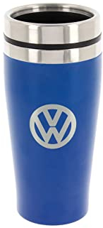 BRISA VW Collection - Original Volkswagen Isolierter Edelstahl Thermo-Becher (Doppelwandig/450ml/Blau)