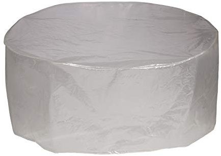EUGAD Gartenmöbel Schutzhülle Abdeckhaube für Sonneninsel Sonnenliege Gartentisch Gewebeplane Plane Hülle Rund 205x136cm Transparent