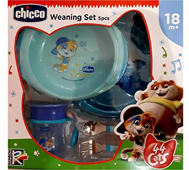 44 GATTI CHICCO SET PAPPA (AZZURRO)