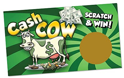 PROMO PRINTING GROUP, INC. Cash Cow Scratch Off Cards - (30 Cards) - Scratch Off Tickets - Employee Appreciation Reward - Retail Scratch & Win