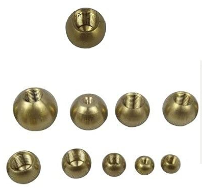 DKEKE M3 M4 M5 M6 M10 M12 Messing Kugelmutter-Kugel Durchmesser 6 10 12 17,5 20 mm helle Kappe Mutternkappen Gewinderohrenden-Dekoration Fastener DKEKE (Size : M10x15)