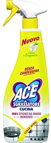 ACE Entfettungsspray für die Küche ohne Zitrone und Bergamotte, 6 Packungen à 500 ml [insgesamt 3000 ml]