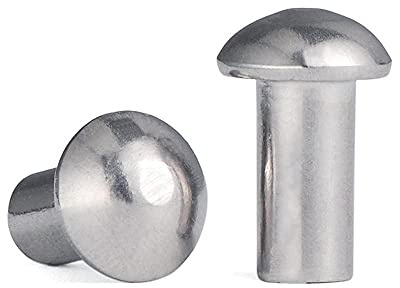 304 Rivetto a testa rotonda in acciaio inox 304, rivetto rigoroso in ribelli solido, m2m2.5m3m4m5m6-M4 * 10 * 100PCS