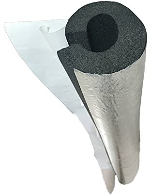 GEREP Selbstklebend Rohrisolierung Mit Folie, Isolierschlauch,Wasser Rohrdämmung Flexibel Isolierungsrohr/Wall Thickness 40mm / ID108mm