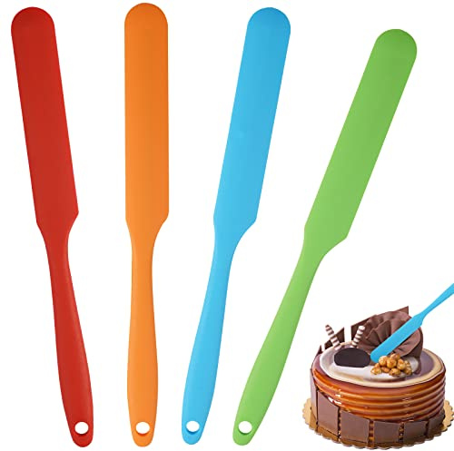 Spatule Silicone, 4 Pièces Coloré Maryse Patisserie | Résistant À La Chaleur, Anti-adhésif, Non Toxiques, Pour Domicile Pâtisserie