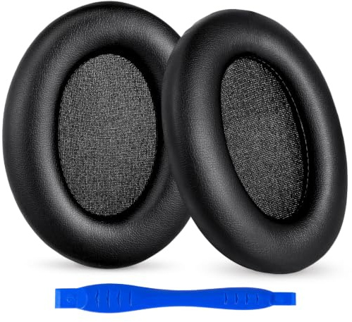 Premium Replacement Ear-Pads Ear-Cushions for Sony WH-1000XM3 Headphones, with Soft-Touch Leather, Breathable Noise Isolation Memory Foam, Long-Lasting Comfort, Easy Installation (Black)
