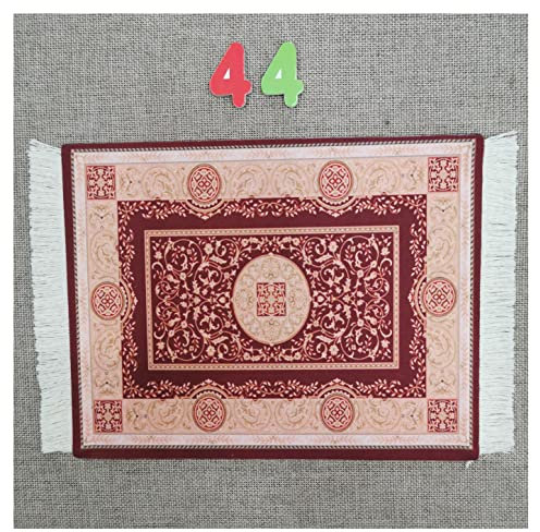 Egurs Mauspad Teppich Muster Perser Stil Orientteppich Mini Teppich Untersetzer mit Quaste Computer Zubehör Bunte Glasuntersetzer Glascoaster 44#