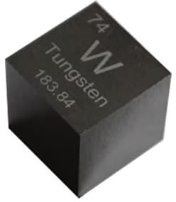 1 Stück 25,4 x 25,4 x 25,4 mm Metallic Wolfram Periodensystem Würfel W 99,95% Reines Wolfram Würfel Wunderbare Element Collection Handwerk