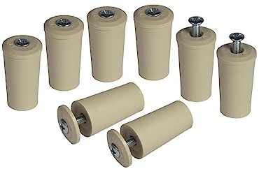 8 x Anschlagstopper 40 mm für Rollladen, 3 Farben [Beige, Braun, Weiß] wählbar, Rolladenstopper Anschlagstopfen Fenstersicherung, Farbe:Beige