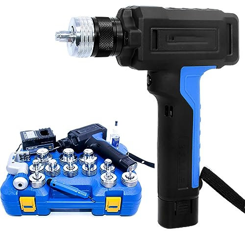HYQNG Electric Tube Expander HVAC Swaging Tool Kit Automatic Copper Pipe Expander with Tube Cutter, Deburring Tool, 3/8 to 1-5/8 Inches Tubing Expander Flare Expander for Air Conditioner Copper Pipe