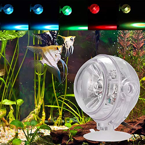 Acouto Lampadaa LED, Faretto Impermeabile IP68, Luce 'Acquario Collegata USB 1W AC 110-240V, per Piscina, Acquario, Vaso, Parco, Illuminazione del Paesaggio