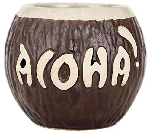 Leisurealeaneag Taza de porcelana con forma de coco de 400 ml para cerveza, bebida, vino