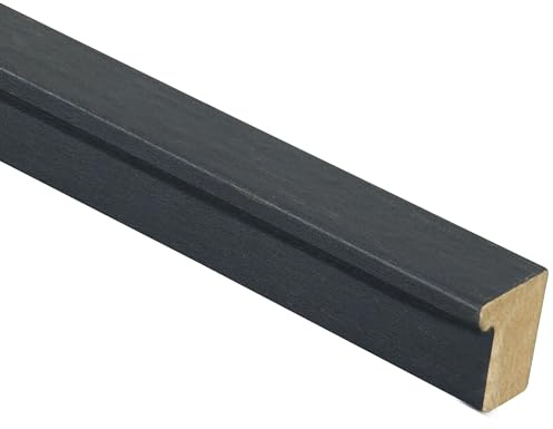 Tuda Grass Direct Premium Acoustic Wood Wall Panel End Bar Piece Trim 260cm - Rovere Black