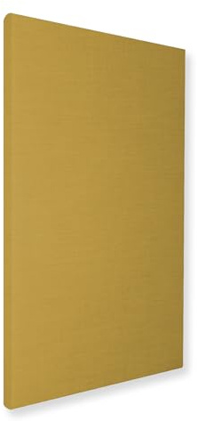 SILENT4® Schallabsorber Wand 114x72x5cm Akustikbild Akustikpaneele aus Akustikvlies, Klettverschluss- & Schraubmontage, messbar verbesserte Raumakustik durch Akustikplatten mit Stoffbezug in Senfgelb
