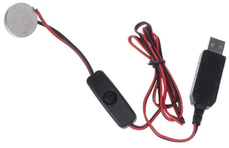 ZYHARUKO USB To 3V CR2032 Battery Charging Cable With Switches Repalce CR2032 3V Battery For CR2032 Powered Devices Dl2032 Battery Charger Cord For Button Coin Cell Powered Device