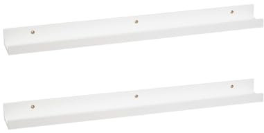 LOLAhome | Repisas de Pared | Balda Flotante Madera| Estante con Bordes | Estantería Estrecha para Cuadros Fotos y Decoración