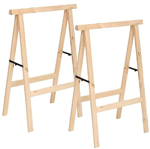 Suinga 2er Pack Holzbock klappbar für Tischler und Heimwerker 100 x 73,5 cm | Ideal zum Montieren von Brettern und Holzschneiden