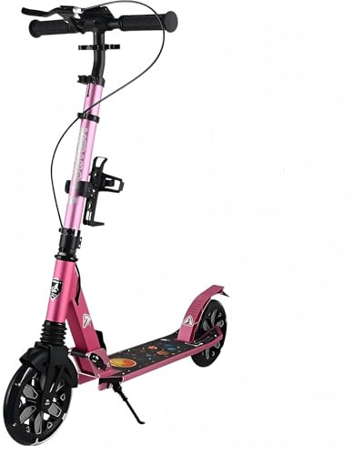 Big Wheel Scooter City Roller LED 180mm Klappbar Cityroller mit Handbremse, Tretroller Kinder ab 6 Jahre Mädchen Jungen Teenager C