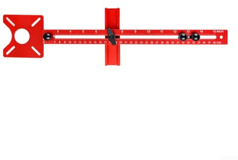 Jig circolare per fresatrice con design leggero per tutti i tipi di legno e plastica (rosso)