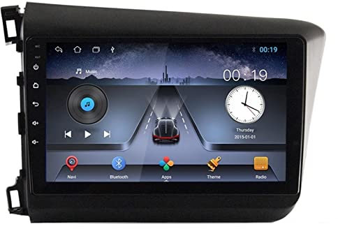 JINFOLI 4G WIFI DSP GPS Navigation Autoaudio Stereo 2 Din Autoradio NO DVD Android 10.0 Lettore multimediale for auto Adatto, for Civic, 2012-2015 Impianto audio stereo per auto(2GB 32GB WIFI)