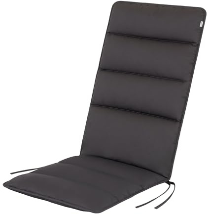 HAVE A SEAT Living - Hochlehner Auflage | Flair (1 St.) - Sitzpolster Outdoor 120x48 cm - Bequem, Wetterfest, Waschbar bis 95° C, Ergonomisch - Made in Germany (1 Stück | 120x48 cm, Grau/Anthrazit)