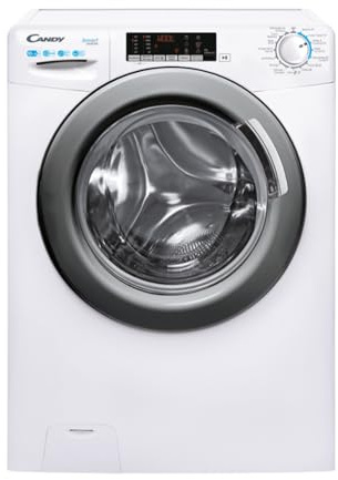 CANDY - Lave-Linge Séchant - Machine à Laver Séchante 10+ 6kg/1400 trs/min - Classe Énergétique A - 15 Programmes - Ecran Digital, Fonction Vapeur - Blanc - 85 x 60 x 54 cm - Modèle CSWS4106TWMRE/FR