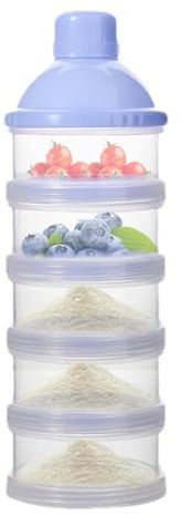 Reise-Milchpulver-Spender mit 5 herausnehmbaren Schichten, leicht zu stapelnde Spender für Milchpulver | Praktischer Pulver-Organizer für unterwegs, Hilfe bei