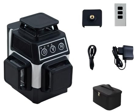 Mini Laser Level, 16 Lines 4D Level Self-Leveling 360° Horizontal and Vertical Cross Green Laser Beam Lines