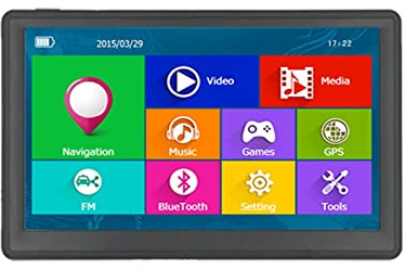 Navegador GPS para Coche, 7 Pulgadas HD Pantalla táctil 80 0mhz 256m 8gb Camión GPS Navegación con cámara de Vista Trasera para Coche, camión, Autocaravana(with Rear Camera)