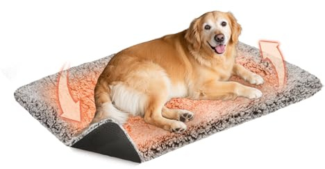 Votoko 115x72cm Selbstwärmende Katzendecke Extra Groß für Katzen und Hunde, Abnehmbar Selbstheizende Decke Heizdecke Ohne Strom Geräuschlos Flauschig, Waschbare Katzendecke Winter Outdoor Indoor
