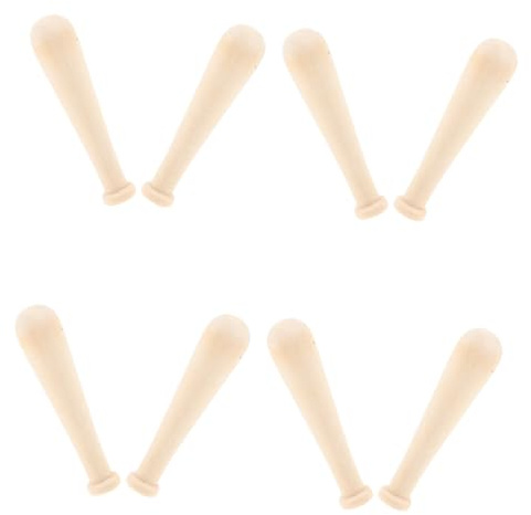 GALPADA 10 Stück Kleiner Holz Baseballschläger zum Basteln Selbstgemacht Holzhandwerk Einfache Malprojekte für Kinder für Party und Kinderbasteln