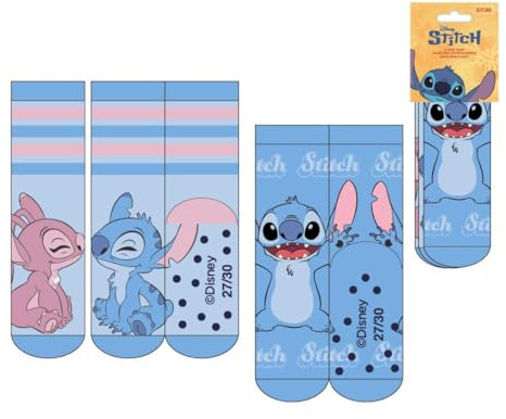 CERDÁ LIFE'S LITTLE MOMENTS Calcetin Antideslizante Stitch Diseño Cómodo Y Seguro | Calcetines Stitch Cómodos Para Niños Chaussettes antidérapantes pour applications Stitch Mixte enfant (lot de 2)