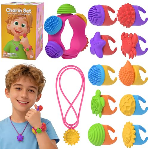Lot de 22 anneaux anti-stress pour enfants et adultes, sensoriels pour autisme, jouets anti-stress pour autisme, jouets anti-stress, anti-stress, anti-stress, pour anxiété et TDAH