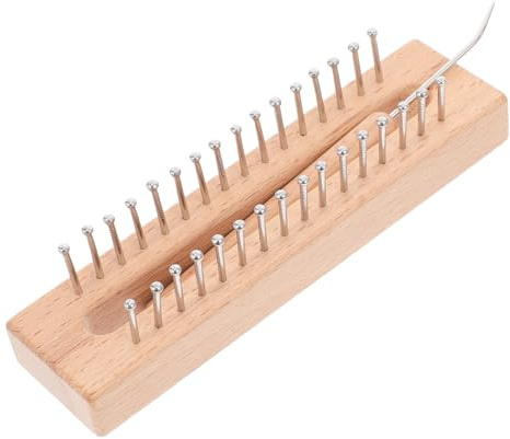 Alipis Holz Strickwebstuhl Satz mit Häkelnadel Leichter Selbstgemacht Webrahmen für Schals Schal Stricken Zubehör aus Buche Einsteigerfreundlich für Handarbeit Basteln