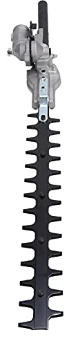 SIXRUN Cabezal Cortasetos, Hoja Duradera de Acero Al Manganeso 65, Diseño de Doble Hoja, 26 Mm, Compatible con Desbrozadoras y Podadoras de Jardín