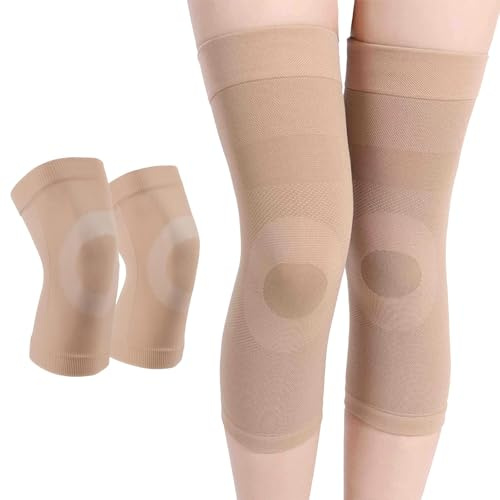 1 Paar Medizinische Kniebandage Männer & Damen [Klasse 2, 23-32mmHg], Kompressionsbandage Knie für Meniskusriss, Arthrose, Arthritis & Sport, Kniestütze Atmungsaktiv für Laufen, Volleyball, Basketball